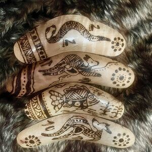 Set of 4 Handmade Boomerangs